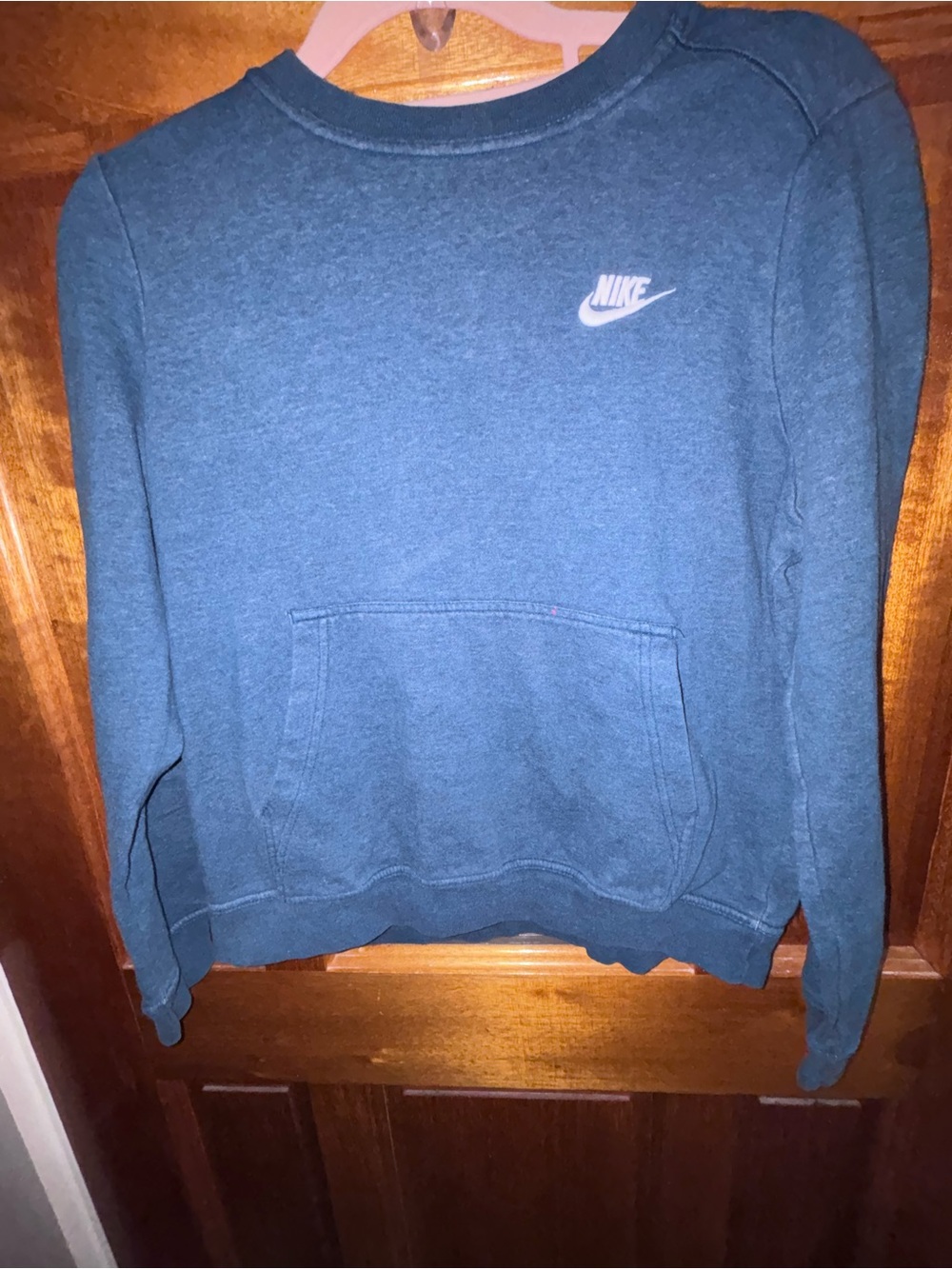 Nike Women's Blue Crewneck Pullover Cotton Sweatshirt